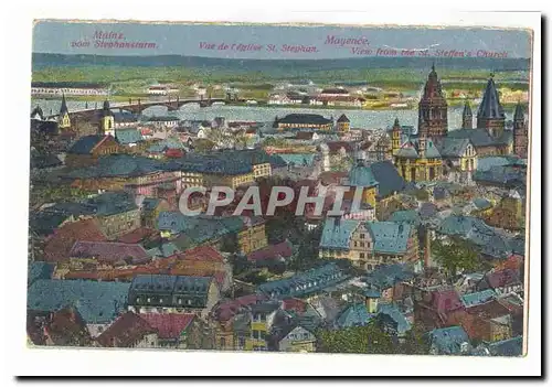 Allemagne Mainz Mayence Ansichtskarte AK Vue de l&#39eglise St Stephan