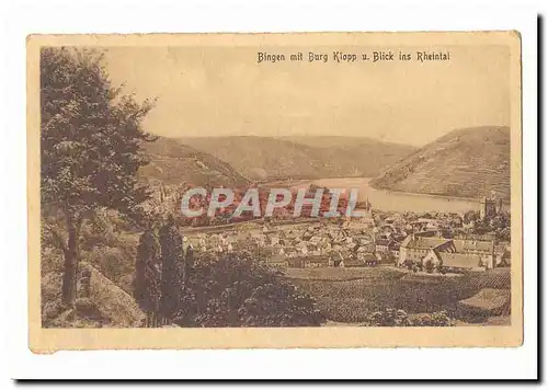 Allemagne Bingen mit burg Klopp u blick ins rheintal