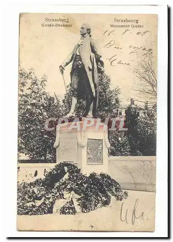 Strasbourg Ansichtskarte AK Monument Goethe