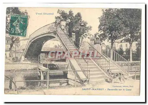 Toul illustre Cartes postales Saint Mansuy Passerelle sur le canal