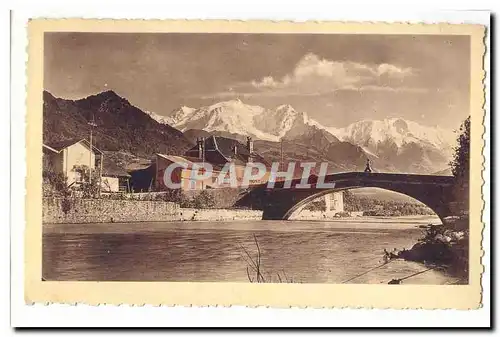 Saint Martin sur Arve Cartes postales Le pont et la chaine du Mont Blanc