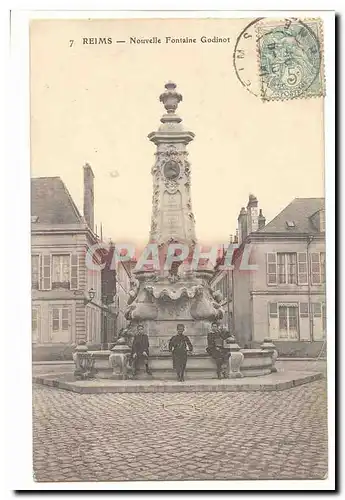 Reims Cartes postales Nouvelle Fontaine Godinot