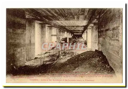 Cartes postales Militaria Verdun Inside of the monument of the bayonnets trench to Thiaumont