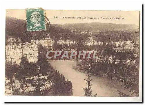 Frontiere Franco Suisse Cartes postales Bassins du Doubs