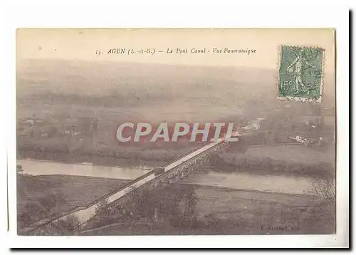 Agen Cartes postales Le pont canal Vue panoramique