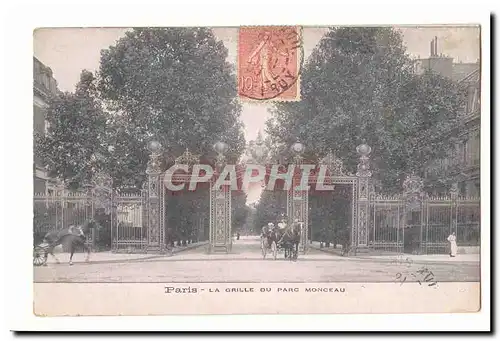 Paris (8eme) Ansichtskarte AK La grille du PArc Monceau