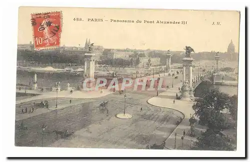 Paris (8eme) Ansichtskarte AK Panorama du Pont Alexandre III