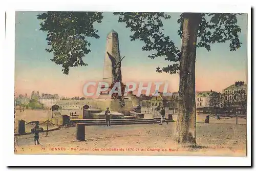 Rennes Ansichtskarte AK Monument des combattants (1870-1) au cahmp de MArs