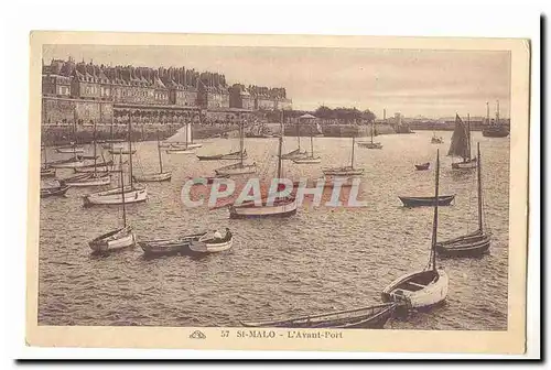 Saint Malo Ansichtskarte AK L&#39avant port (bateaux)