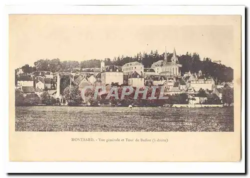 Montbard Cartes postales Vue generale et tour de Buffon (a droite)