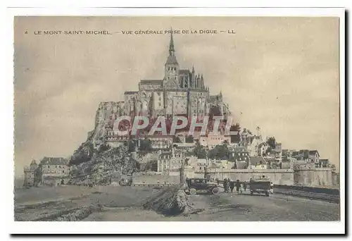 Le Mont Saint Michel Ansichtskarte AK Vue generale prise de la digue