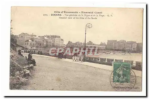 Dinard Ansichtskarte AK Vue generale de la digue et de la plage