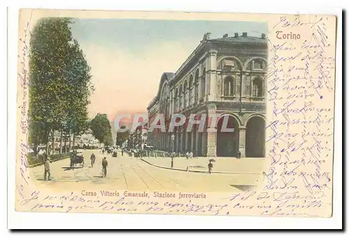 italie Italie Torino Cartes postales Corso Vittorio Emanuele stazione ferroviaria