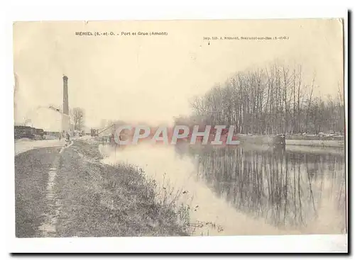 Meriel Cartes postales port et grue (amont)