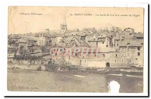 Saint Come Cartes postales Les bords du Lot et le clocher de l&#39eglise