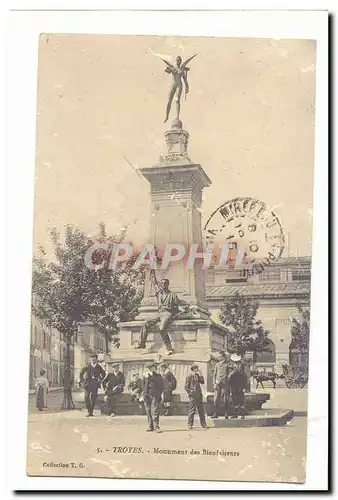 troyes Ansichtskarte AK Monument des bienfaiteurs