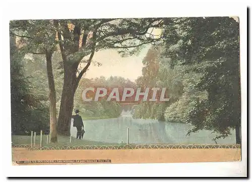 Bois de Boulogne Ansichtskarte AK Lac interieur Le pont entre les deux iles