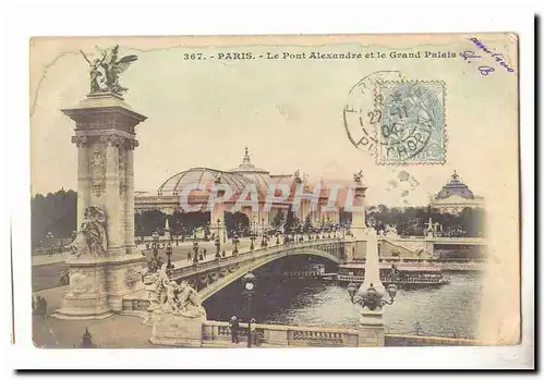 Paris (8eme) Cartes postales Le pont alexandre et le grand Palais