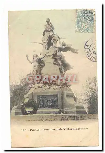 Paris Ansichtskarte AK Monument de victo Hugo (face)