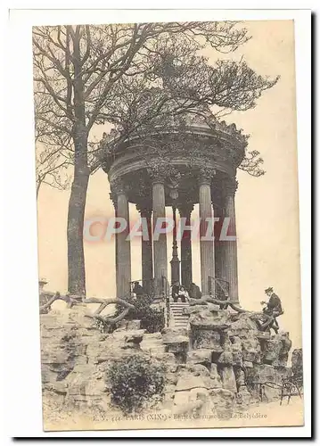 Paris (19eme) Cartes postales Buttes Chaumont Le Belvedere