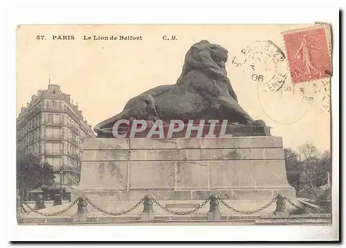 Paris (14eme) Ansichtskarte AK Le Lion de Belfort