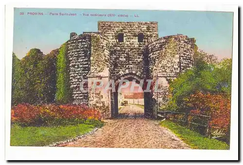 Provins Ansichtskarte AK Porte Saint Jean Vue exterieure (13eme)