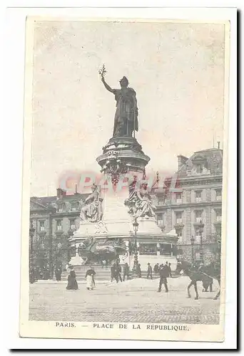 Paris (3eme) Ansichtskarte AK Place de la Republique