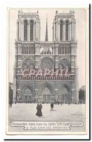 Paris (4eme) Cartes postales Demandez dans tous les cafes Un Clacquesin Le plus sain des aperitifs Notre Dame