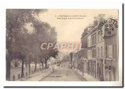 Fontenay le Comte Cartes postales Rues Turgot et de la Republique