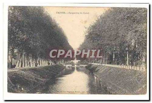 Troyes Cartes postales Perspective du canal