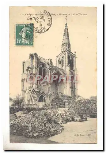 Crepy en Valois Ansichtskarte AK Ruines de Saint Thomas