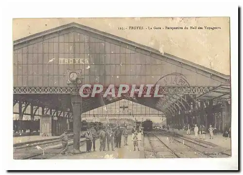 Troyes Ansichtskarte AK La gare Perspective du hall des voyageurs