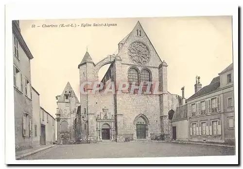 Chartres Cartes postales Eglise Saint Aignan