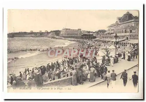 Biarritz Ansichtskarte AK Vue generale de la plage