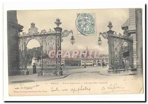 Nancy Cartes postales Place Stanislas et grilles Jean Lamour