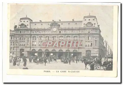 Paris (9eme) Cartes postales La gare Saint Lazare