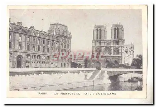 Paris (4eme) Cartes postales La Prefecture Parvis Notre DAme