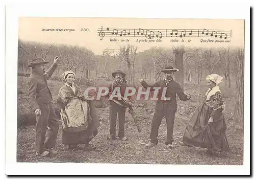 Auvergne Ansichtskarte AK La bourree (danse)