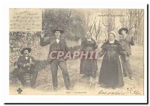 Auvergne Cartes postales La bourree (danse) Croisement