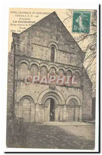 La Couronne Cartes postales Eglise romane du 12eme FAcade