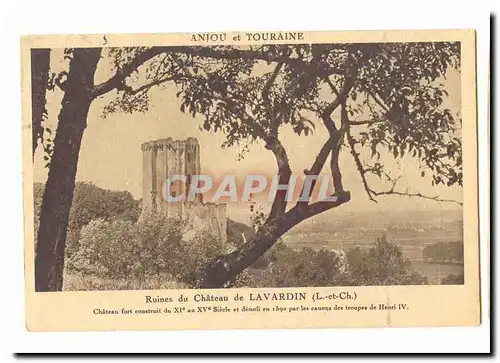 Ruines du chateau de Lavardin Cartes postales Chateau fort