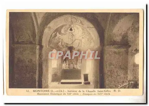 Montoire Cartes postales Interieur de la chapelle Saint Gilles Monument historique du 12eme