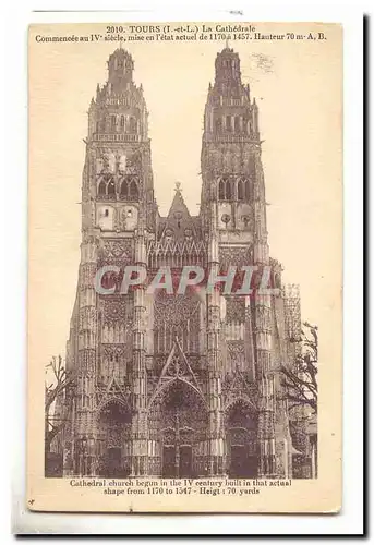 Tours Cartes postales La cathedrale