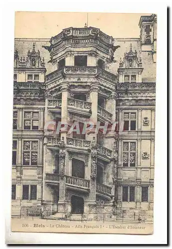 Blois Cartes postales Le chateau Aile Francois 1er L&#39escalier d&#39honneur