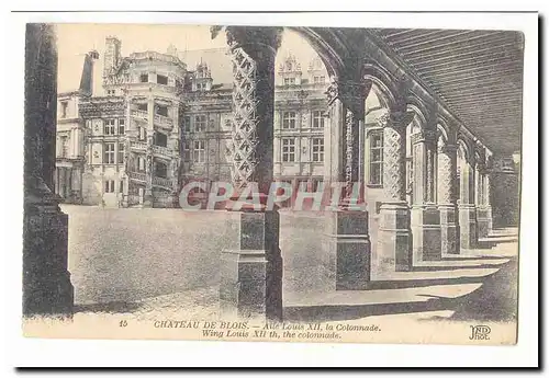 Blois Ansichtskarte AK Le chateau Aile Louis XII la colonnade