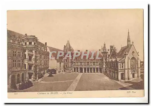 Blois Cartes postales Le chateau La cour