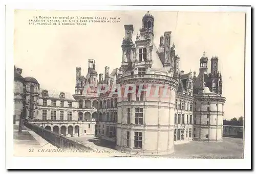 Chambord Ansichtskarte AK Le chateau Le donjon