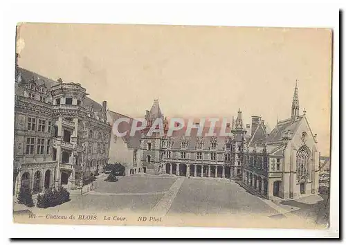 Blois Cartes postales Le chateau La cour