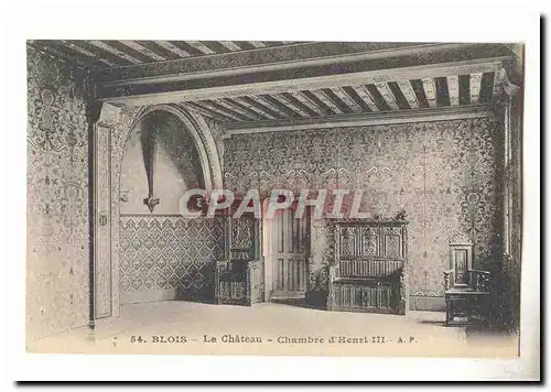 Blois Ansichtskarte AK Le chateau chambre d&#39Henri II