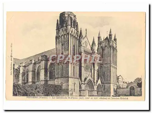 Poitiers Cartes postales La cathedrale St Pierre (11 12 14 eme) et l&#39ancien eveche